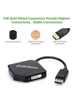 ماركة غير محددة محول كابل متعدد الوظائف من منفذ DisplayPort كبير DP2 إلى HDMI VGA DVI من CABLEDECONN  - Image 4