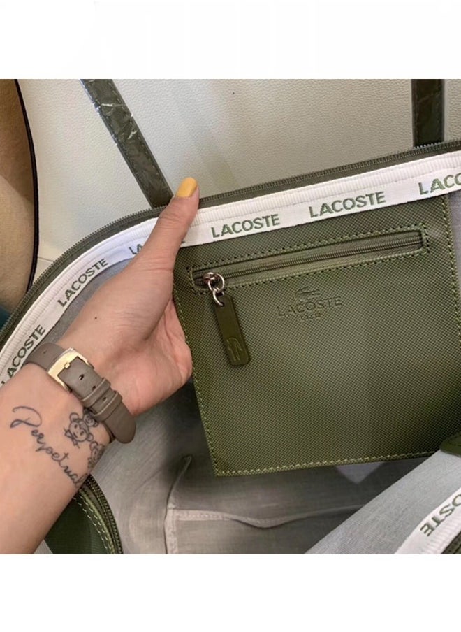 LACOSTE Lacoste Women's Concept Fashion Versatile Small Zipper Handbag Shoulder Bag  - Image 4