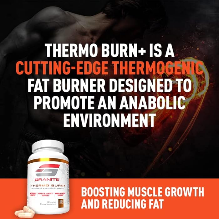 Granite Supplements Thermo Burn by Granite, New Advanced Formula for Thermogenic, Metabolic, Mood & Appetite Support with Alpha GPC, Theobromine, & 5-HTP (90 Capsules) - Image 5