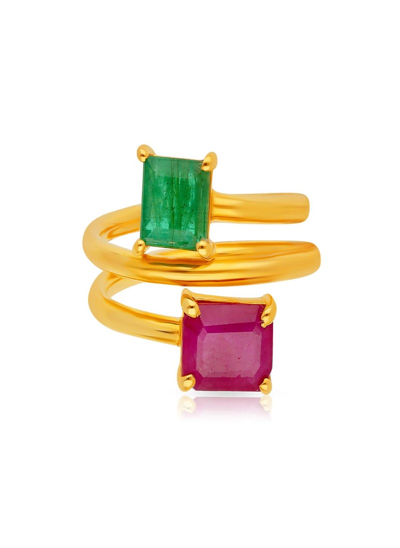 Malabar Gold and Diamonds 22 Carat 916 Purity Precia Gemstone Ring PRGGEN423RN1 for Women  - Image 2