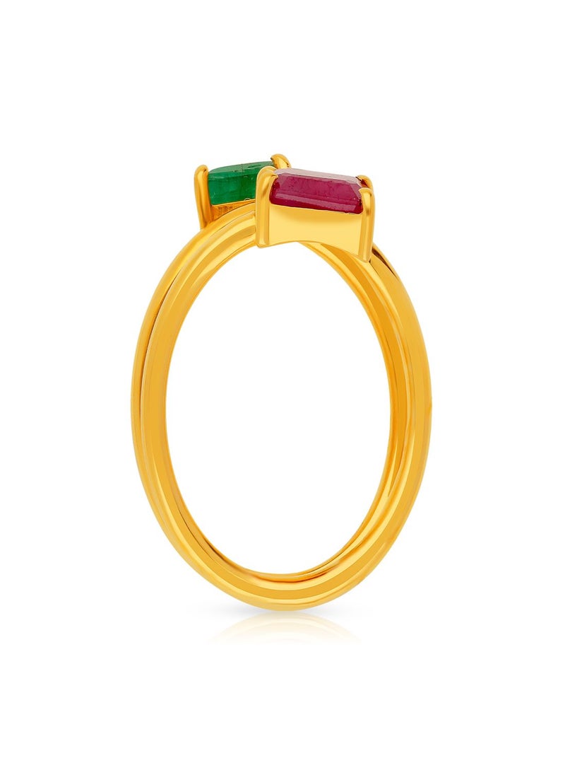 Malabar Gold and Diamonds 22 Carat 916 Purity Precia Gemstone Ring PRGGEN423RN1 for Women  - Image 3
