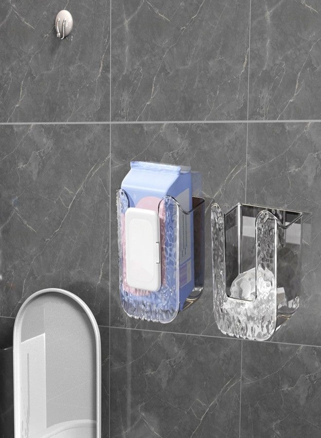 Xanadued Kitchen Wipes Storage, Flushable Wipes Holder for Bathroom, Wall-Mounted Tissue Box, Non-Slip Flushable Wipes Holder, Wipe Container, Wipes Dispenser for Kitchen Bedroom Bathroom, White - Image 5