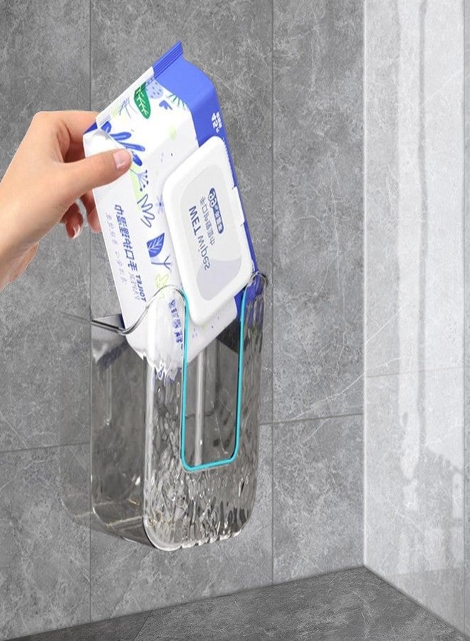 Xanadued Kitchen Wipes Storage, Flushable Wipes Holder for Bathroom, Wall-Mounted Tissue Box, Non-Slip Flushable Wipes Holder, Wipe Container, Wipes Dispenser for Kitchen Bedroom Bathroom, White - Image 4