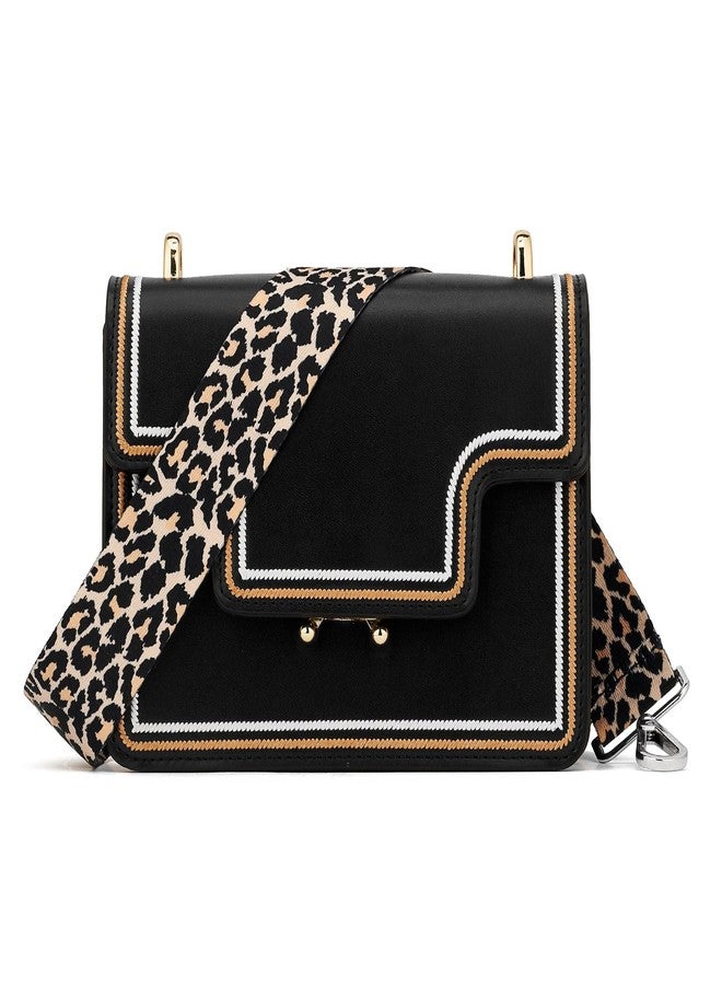 ZOOEASS Silvery Buckles Wide Shoulder Strap Adjustable Replacement Belt Guitar Style Crossbody Bag Handbag Strap Multicolor Canvas Straps(Wide:1.4in,Long:49.2in) (Leopard2) - Image 5