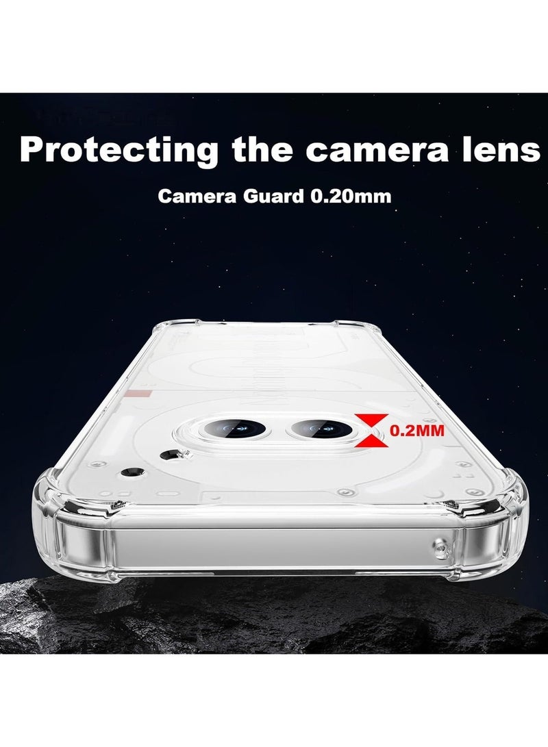 Case Compatible with Nothing Phone 2a 2024 Cover, Ultra Thin Transparent PC Back + TPU Frame Protective Case Airbag Anti-Shock Case - Image 3