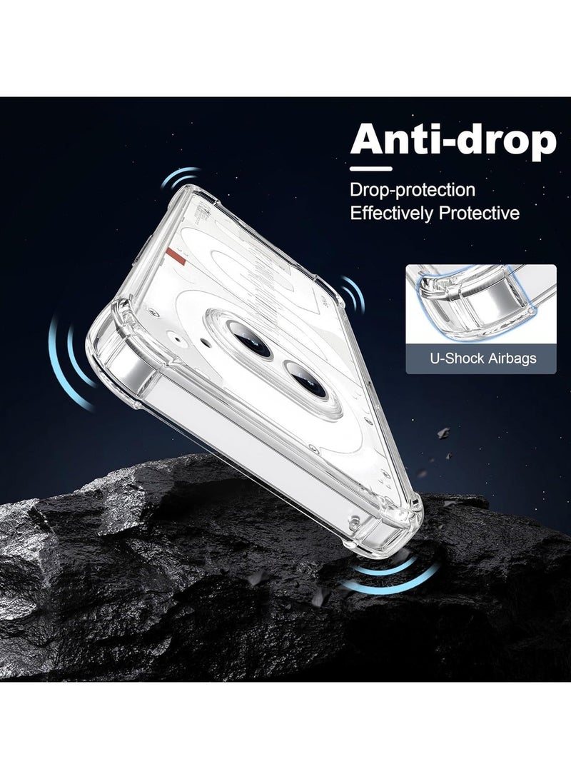 Case Compatible with Nothing Phone 2a 2024 Cover, Ultra Thin Transparent PC Back + TPU Frame Protective Case Airbag Anti-Shock Case - Image 4