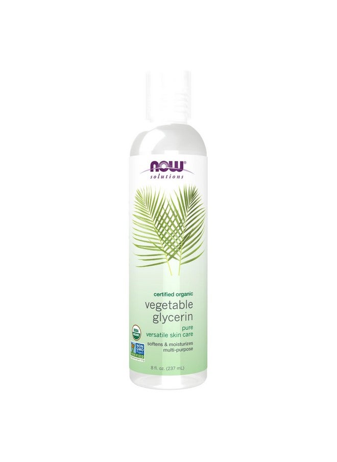 now Solutions Organic Vegetable Glycerin Oil 100% Pure Softening And Moisturizing Multipurpose Skin Care 8Ounce  - Image 1