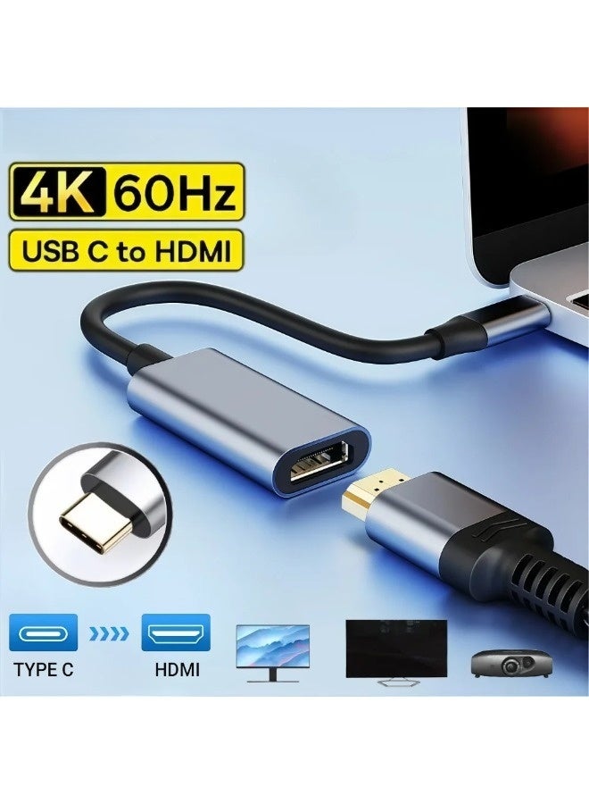 الصفحة الرئيسية محول USB C إلى HDMI 4K@60Hz، محول من النوع C إلى HDMI 2.0 متوافق مع Thunderbolt 4 - لسلسلة iPhone17/16/15 الجديدة، iPad Pro، MacBook، Samsung S24/S23 Ultra، Huawei P60 - Image 3