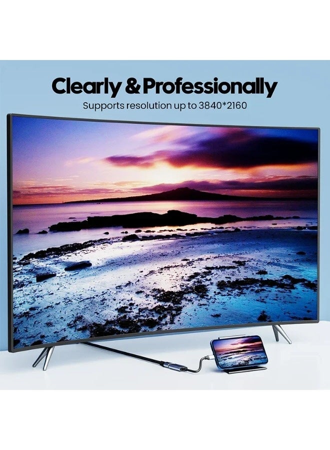 الصفحة الرئيسية محول USB C إلى HDMI 4K@60Hz، محول من النوع C إلى HDMI 2.0 متوافق مع Thunderbolt 4 - لسلسلة iPhone17/16/15 الجديدة، iPad Pro، MacBook، Samsung S24/S23 Ultra، Huawei P60 - Image 4