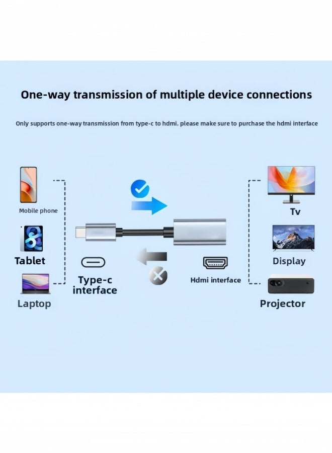 الصفحة الرئيسية محول USB C إلى HDMI 4K@60Hz، محول من النوع C إلى HDMI 2.0 متوافق مع Thunderbolt 4 - لسلسلة iPhone17/16/15 الجديدة، iPad Pro، MacBook، Samsung S24/S23 Ultra، Huawei P60 - Image 2