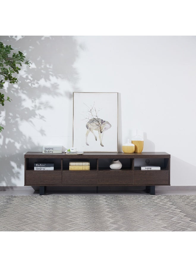 Home Box وحدة تلفاز إيريس لتلفاز 75 بوصة - بني داكن - Image 1