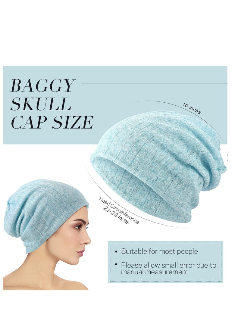 SYOSI TERRIFI 5 Pieces Women's Slouchy Beanie Hat Baggy Skull Sleep Cap Turban Headwear  - Image 2