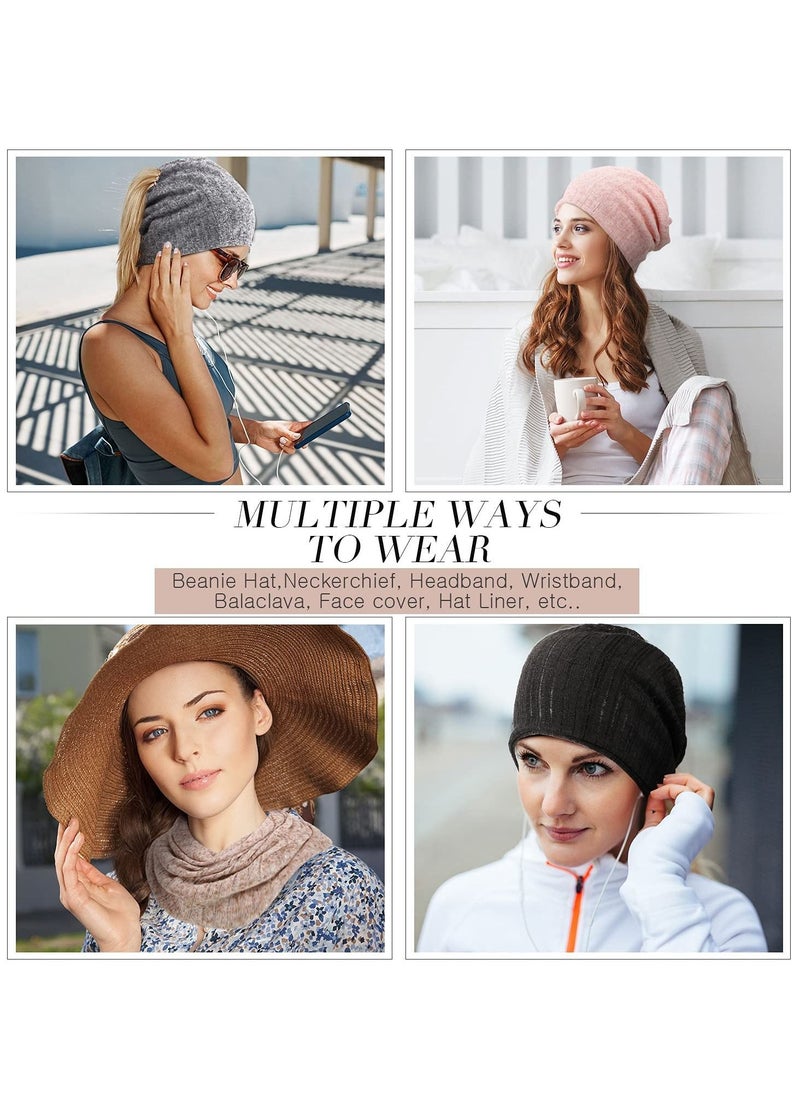 SYOSI TERRIFI 5 Pieces Women's Slouchy Beanie Hat Baggy Skull Sleep Cap Turban Headwear  - Image 3