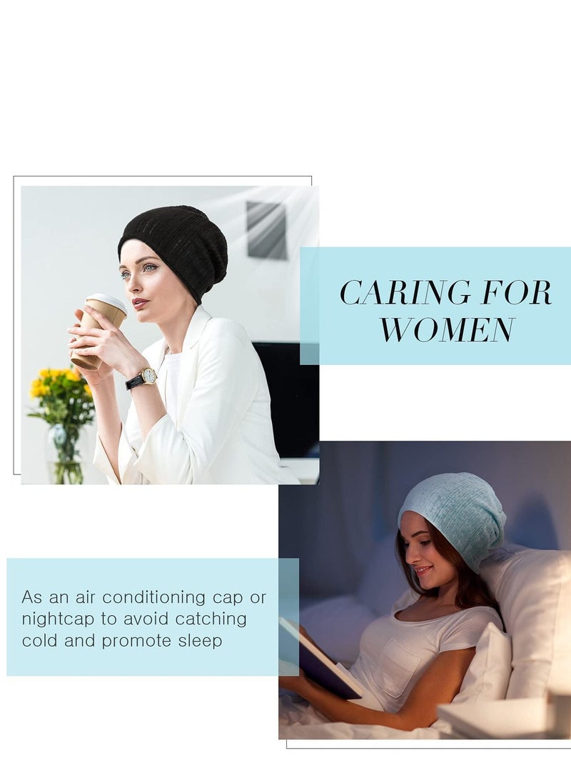 SYOSI TERRIFI 5 Pieces Women's Slouchy Beanie Hat Baggy Skull Sleep Cap Turban Headwear  - Image 5