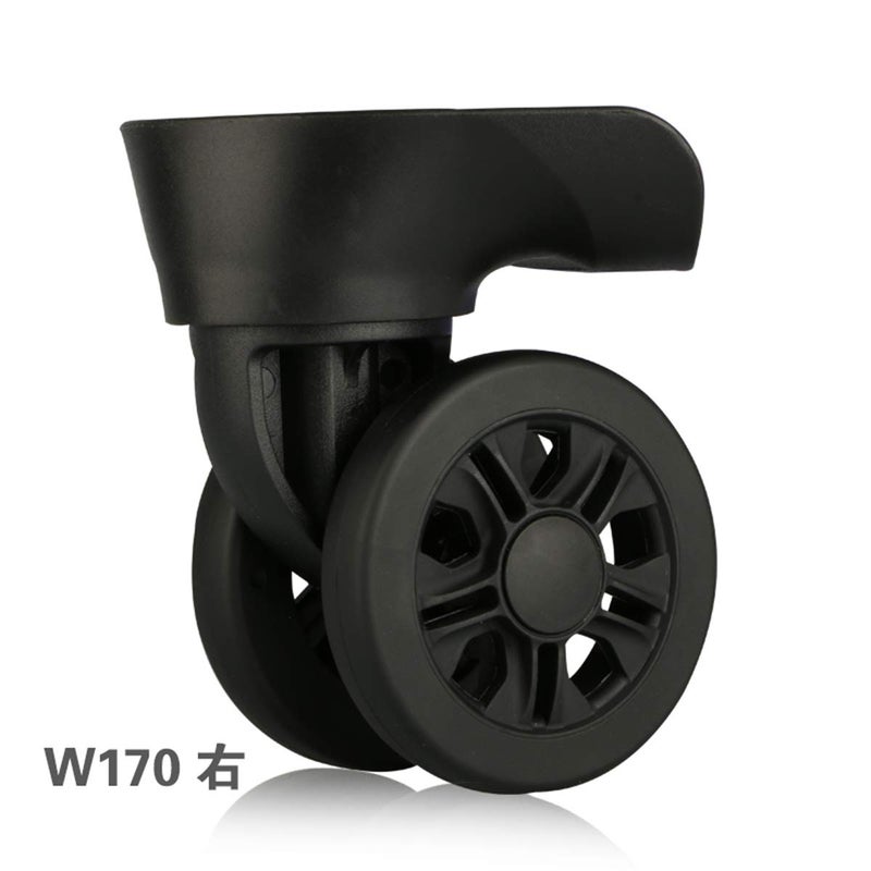 Black Luggage Wheels Replacement 360 Degree Swivel Mute Suitcase Repair Wheels - Image 5