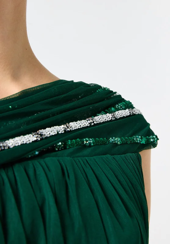 Amri Sequin Waist Maxi Dress
