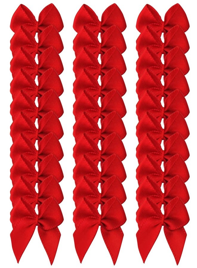 Micomon 50pcs 1.2-Inch Mini Bows for Crafts Red Satin Ribbon Bows for Gift Packing Sewing,Scrap-Booking(Red) - Image 2
