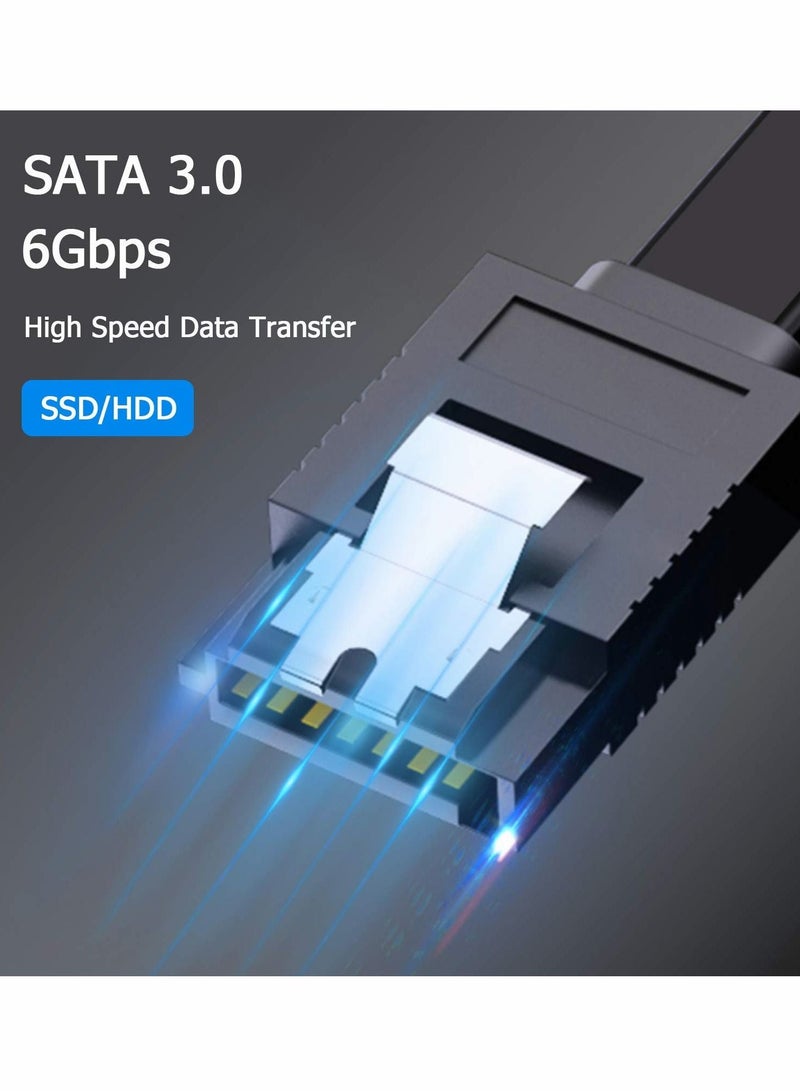 Y&D WDS SATA 3.0 Cable, 6Gbps Straight HDD SDD Data Cable with Locking Latch, 15 Inch Compatible for HDD, SSD, CD Driver, 2 pcs - Image 2