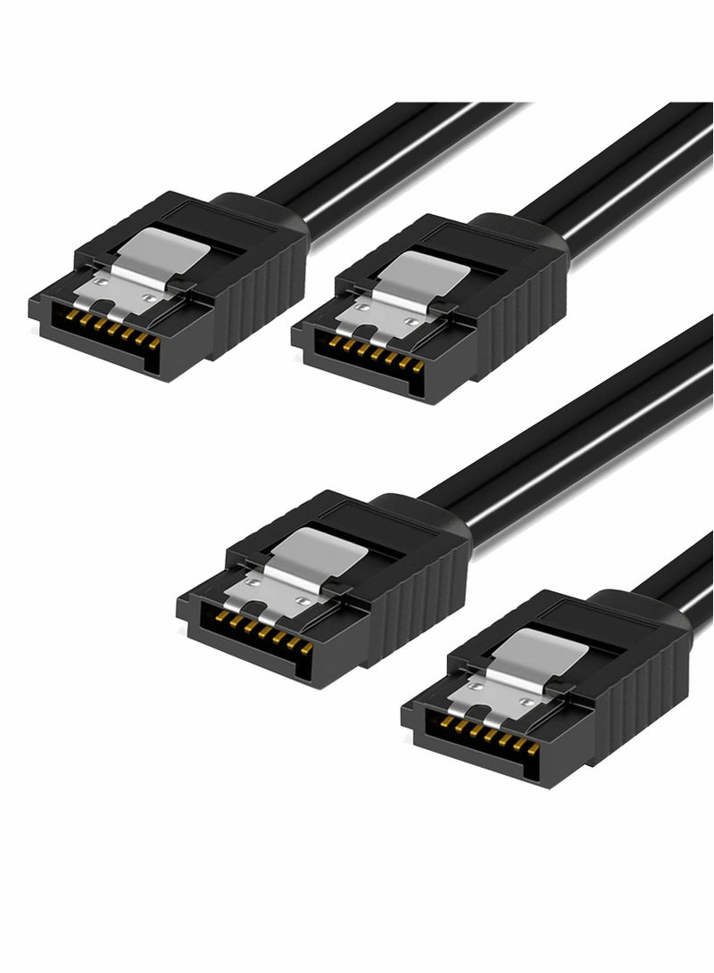 Y&D WDS SATA 3.0 Cable, 6Gbps Straight HDD SDD Data Cable with Locking Latch, 15 Inch Compatible for HDD, SSD, CD Driver, 2 pcs - Image 1