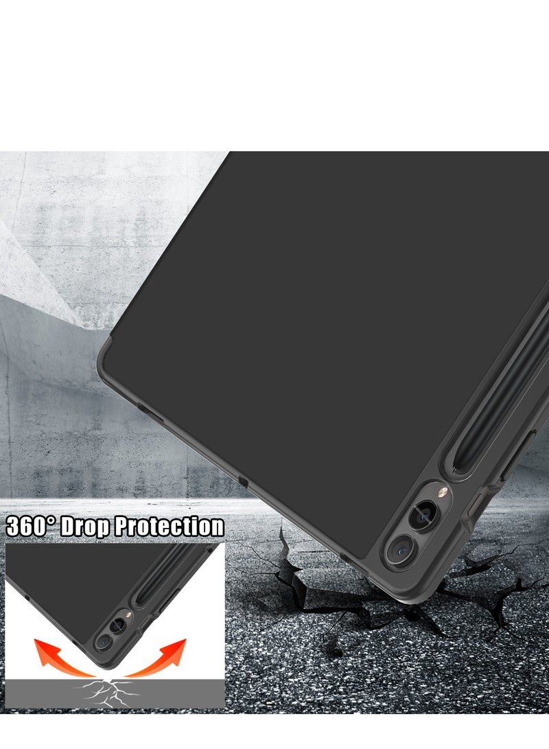 مناسب لجهاز Samsung Tab S9 Plus 2023 X810/X816B/X818U/ S9 Fe Plus/ S10 Plus مقاس 12.4 بوصة مع غطاء واقٍ مغناطيسي ثلاثي الطيات لجهاز لوحي خامل - Image 5