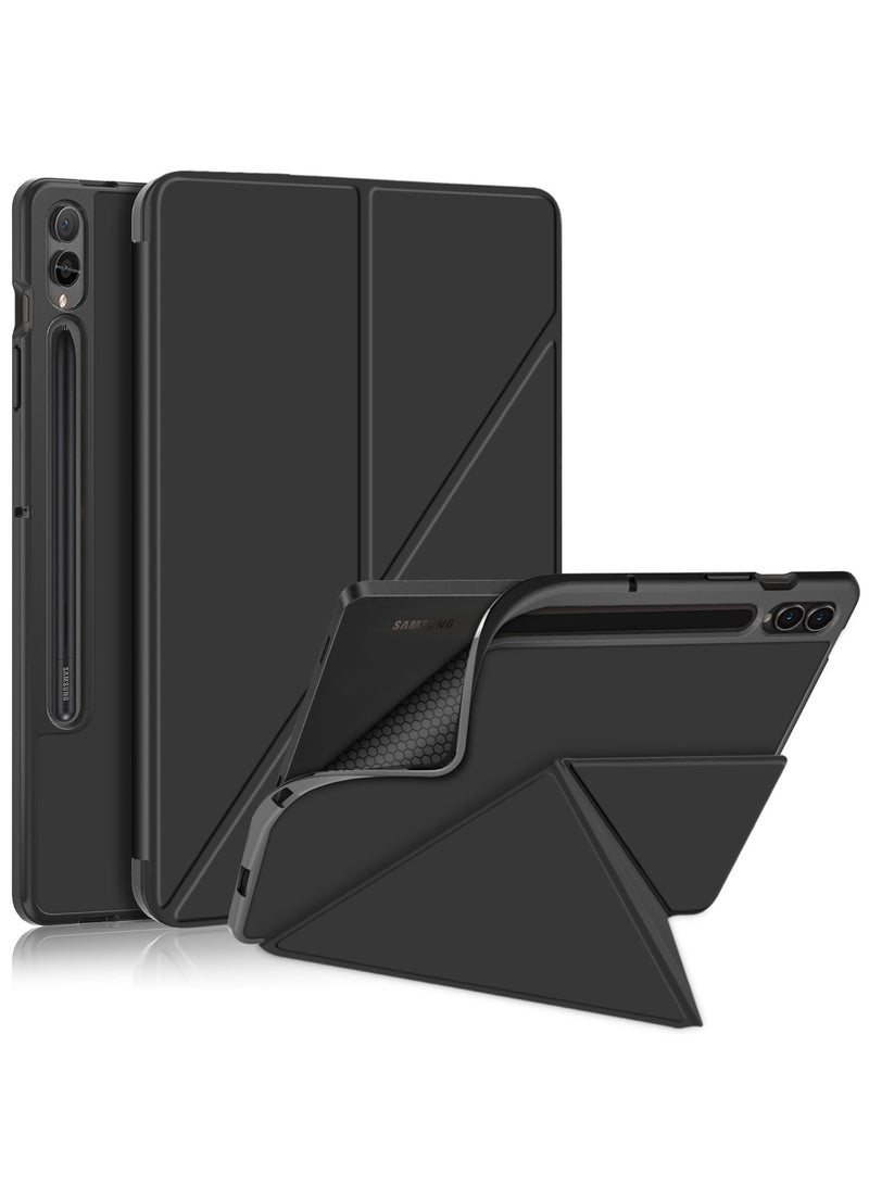 مناسب لجهاز Samsung Tab S9 Plus 2023 X810/X816B/X818U/ S9 Fe Plus/ S10 Plus مقاس 12.4 بوصة مع غطاء واقٍ مغناطيسي ثلاثي الطيات لجهاز لوحي خامل - Image 1