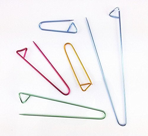 yueton 5pcs Colorful Aluminum Yarn Stitch Holder Crochet Hooks Knitting Needle Stitch Holders - Image 4