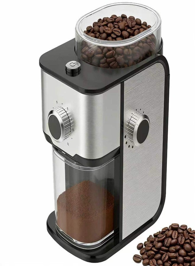 Ollygrin Flat Burr Coffee Grinder Electric, Adjustable Coffee Grinder for Home Use, Compact Coffee Beans Grinder with 14 Grind Settings, 2-12 Cups for Home & Office - Image 1