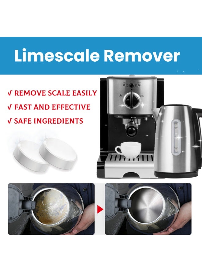 Jakehoe Descaling Effervescent Tablets, Limescale Remover Tablets for Kettles and Coffee Makers, Effectively Remove Stubborn Limescale, Stains & Mineral Deposits - Image 4
