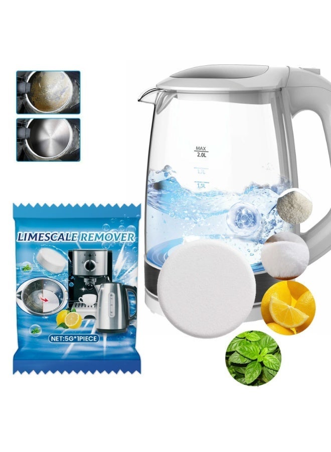 Jakehoe Descaling Effervescent Tablets, Limescale Remover Tablets for Kettles and Coffee Makers, Effectively Remove Stubborn Limescale, Stains & Mineral Deposits - Image 1
