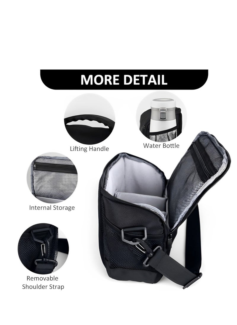 Skycare - Waterproof Anti-shock Camera Travel Bag - Shoulder Crossbody Sling Bag Medium Soft Padded Case for Men and Women, Compatible with Nikon Canon Sony Pentax Olympus Panasonic DSLR SLR Mirrorless Cameras - Image 1