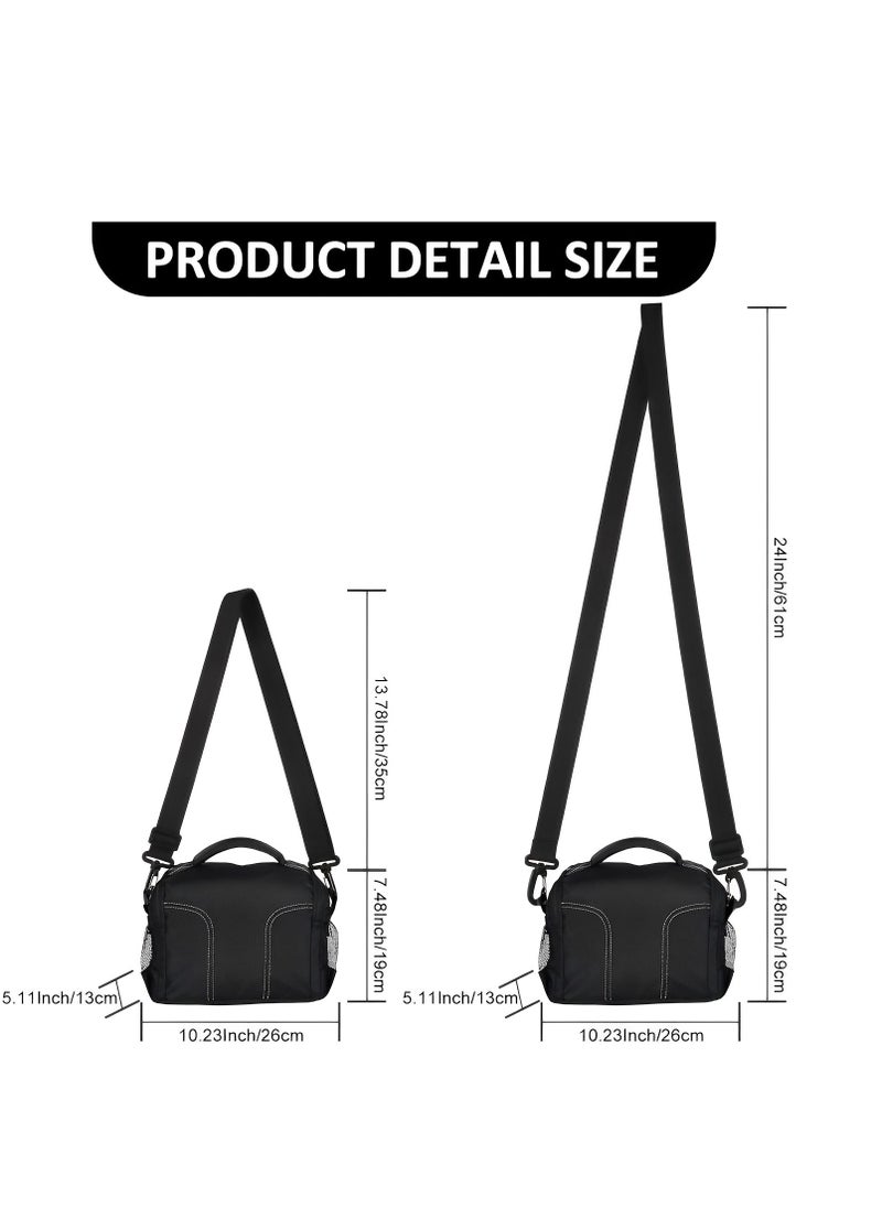 Skycare - Waterproof Anti-shock Camera Travel Bag - Shoulder Crossbody Sling Bag Medium Soft Padded Case for Men and Women, Compatible with Nikon Canon Sony Pentax Olympus Panasonic DSLR SLR Mirrorless Cameras - Image 1