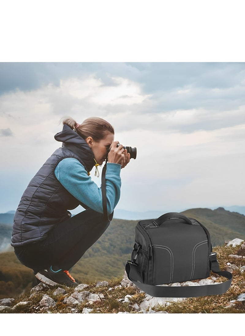 Skycare - Waterproof Anti-shock Camera Travel Bag - Shoulder Crossbody Sling Bag Medium Soft Padded Case for Men and Women, Compatible with Nikon Canon Sony Pentax Olympus Panasonic DSLR SLR Mirrorless Cameras - Image 1