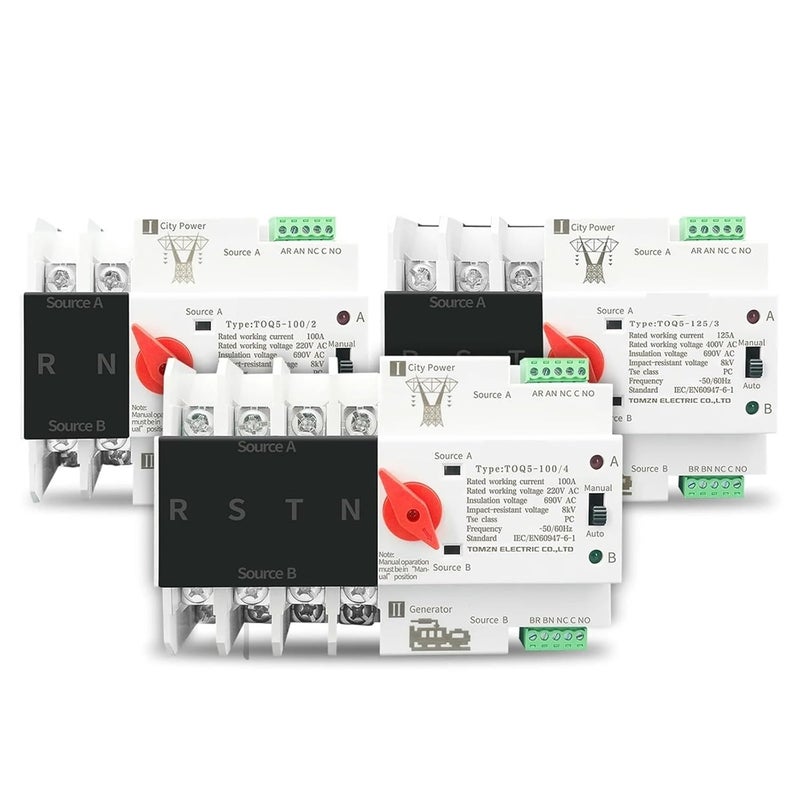 2P 110V 100A Automatic Transfer Switch ATS Dual Power Selector For Uninterrupted Supply - Image 1