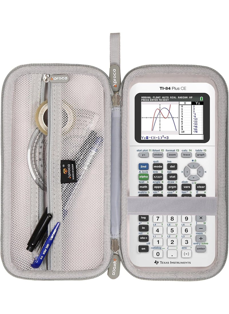 Aproca Aproca Grey Hard Storage Case for Texas Instruments TI84 Plus CETINspire CX II CAS Color Graphing Calculator  - Image 1