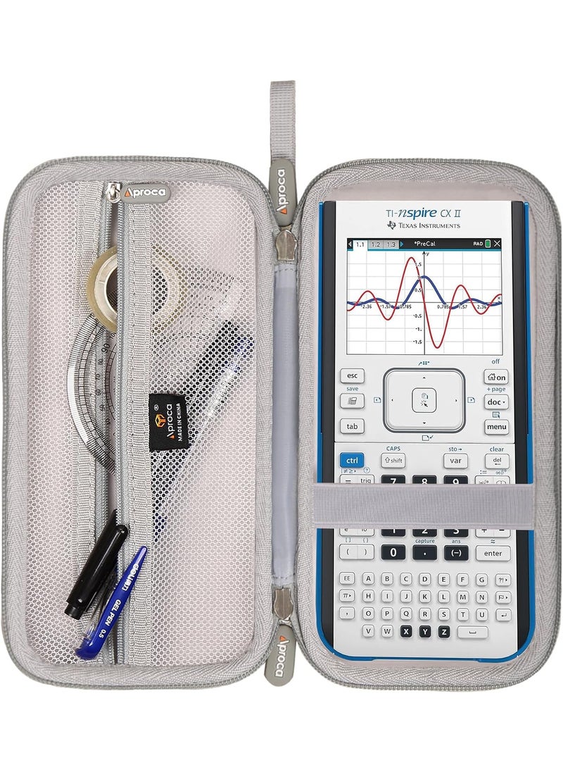 Aproca Aproca Grey Hard Storage Case for Texas Instruments TI84 Plus CETINspire CX II CAS Color Graphing Calculator  - Image 2