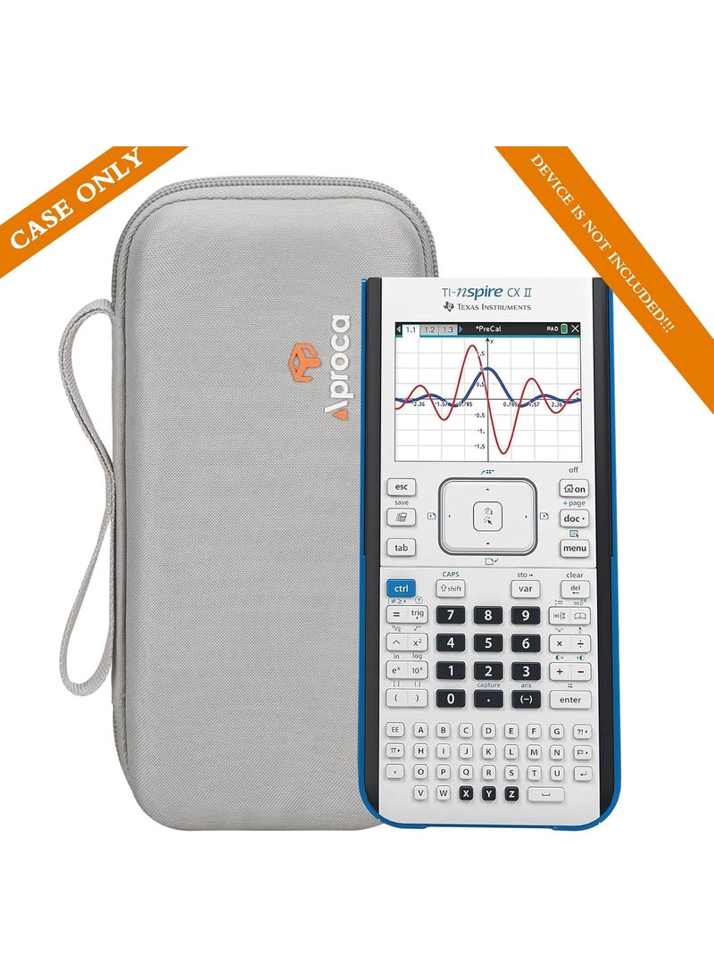 Aproca Aproca Grey Hard Storage Case for Texas Instruments TI84 Plus CETINspire CX II CAS Color Graphing Calculator  - Image 4