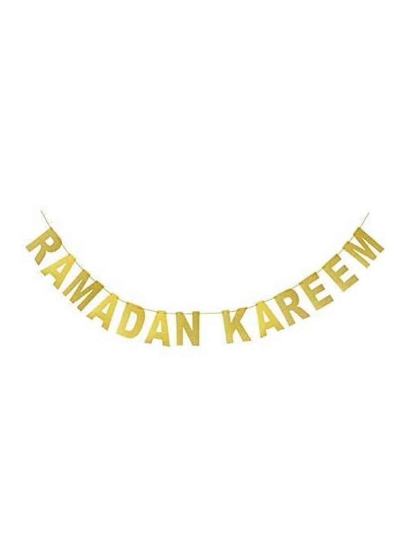 Party Propz Party Propz Ramadan Kareem Banner - Gold  - Image 1