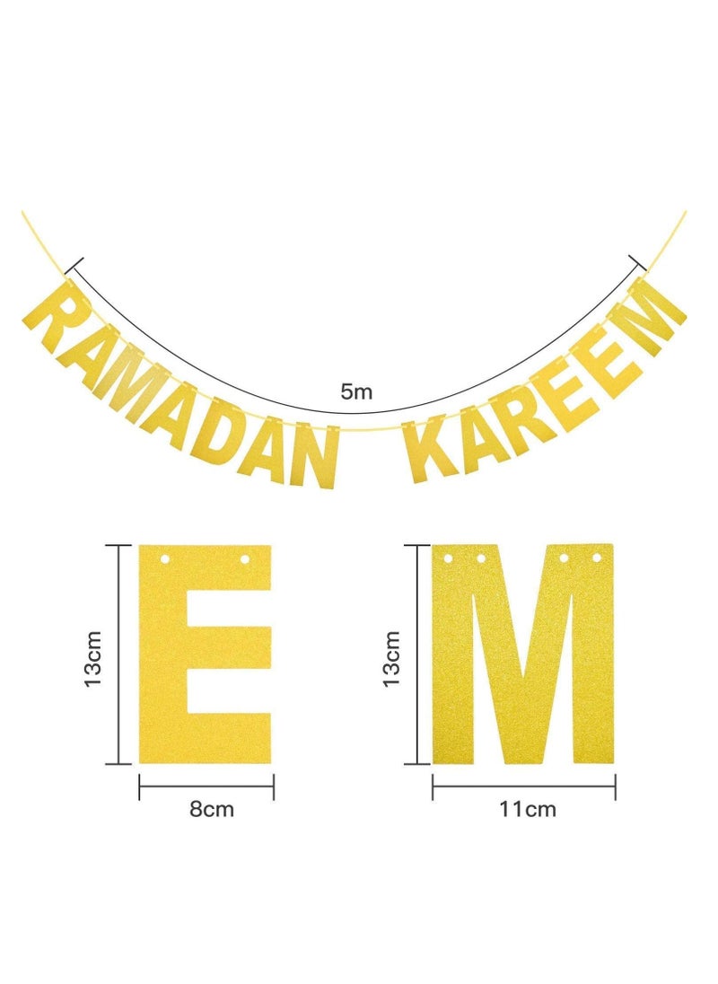 Party Propz Party Propz Ramadan Kareem Banner - Gold  - Image 2