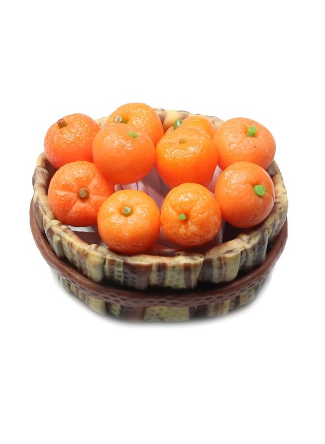 ThaiHonest Realistic Red Apple,Orange and Grapes Fruit Basket Figurine Miniature Dollhouse Accessory,Perfect DIY Dollhouse Food Dollhouse Kitchen Miniature. - Image 2