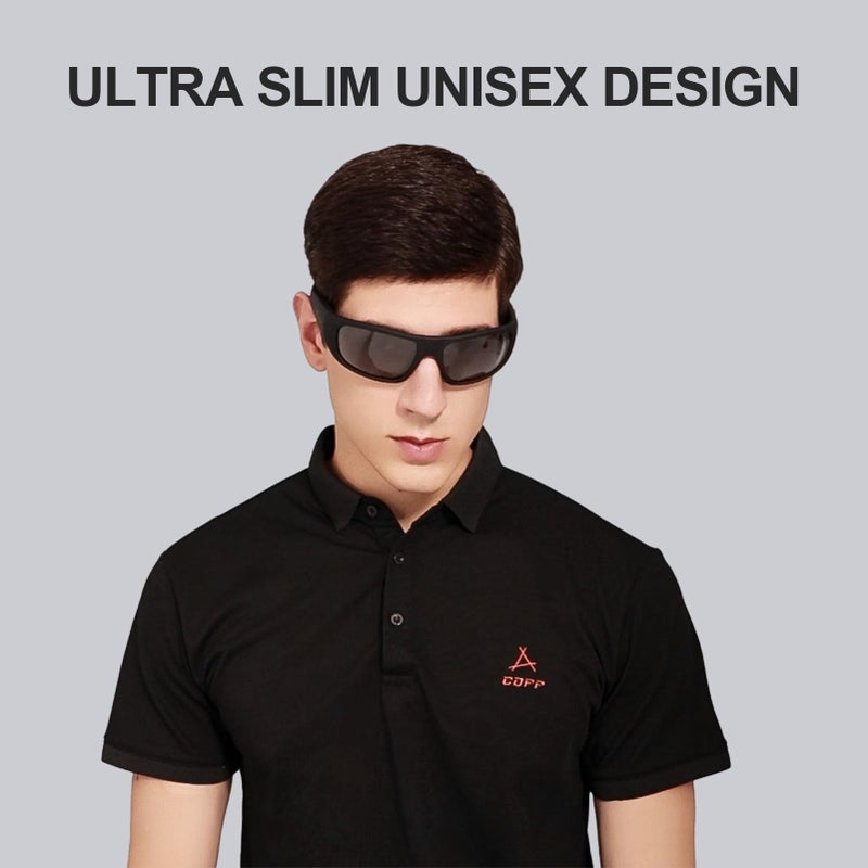 OhO sunshine نظارات أوه أو الذكية، نظارات شمسية قطبية مع مكبر صوت بلوتوث، حماية من الأشعة فوق البنفسجية للرياضة/الخارج وتحكم صوتي، للجنسين (عدسة انتقالية) - Image 5