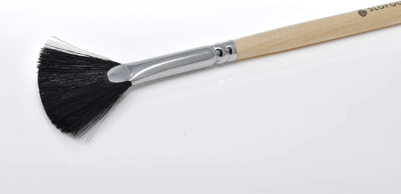 Slofoodgroup - Gilding Fan Brush - Size 2 - Fan Brush for Gold and Silver Application - Fan Style Brush Top for Gold and Silver Projects - Image 3