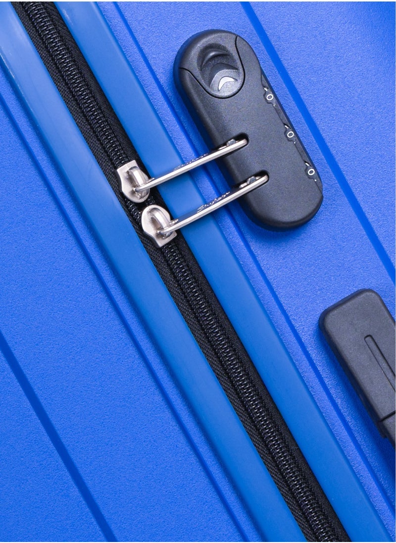 Skybags - ZAP Set of 2 Luggage Trolley| Hardcase Polypropylene Material| 3-Digit Combination Lock | 360° Degree Wheel Rotation| Cabin-20 Inch, Large-28 Inch- Blue - Image 1
