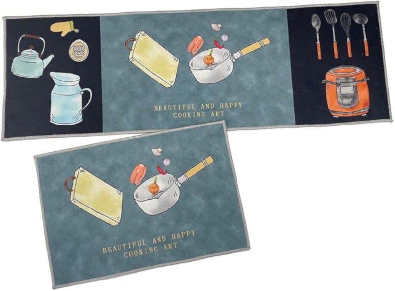 Silicone Kitchen Mat Water Absorbent Non-Slip Modern Design Quick Drying Floor Protection 40x60cm and 40x120cm Comfortable and Safe for All Kitchen Users