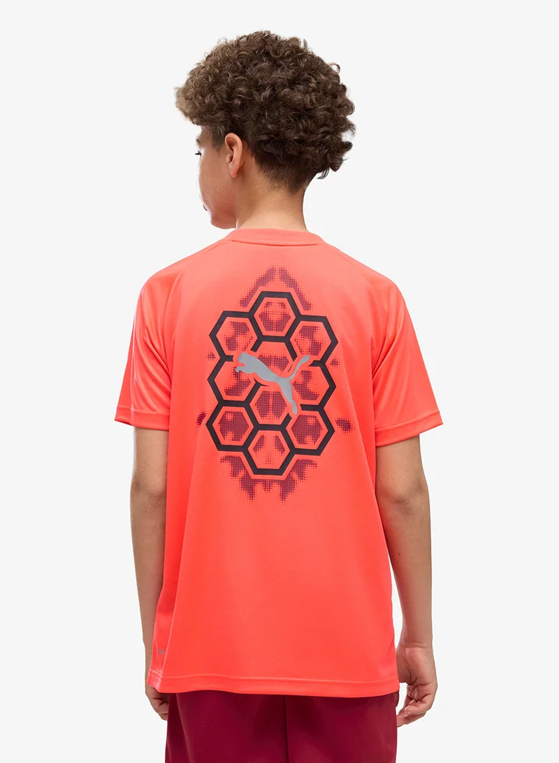 Puma Youth Active Poly Back Graphic T-Shirt