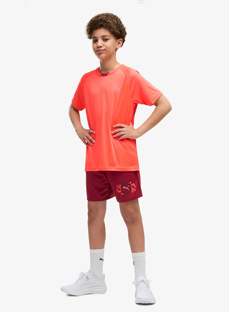 Puma Ultra Red Youth Active Poly Back Graphic T-Shirt  | Best Price UAE