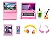 ENOCHT 9 Pack Small Size Laptop Computer Tablet Phone Pad Glasses and Headset Doll Playset Simulation Accessories for 115 Inch Doll Pink - Image 3