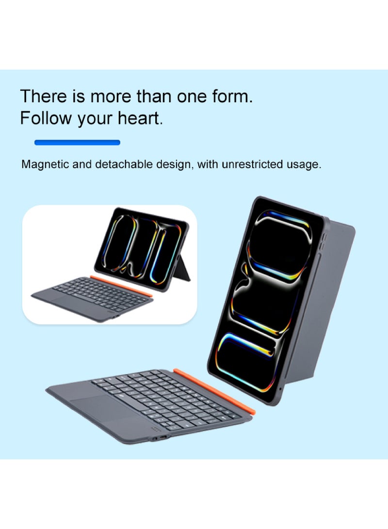 Rock Pow Case with Keyboard, Ultralight Keyboard for iPad Air 11 inch M3 2025/Case for iPad Air 11 inch M2 2024 and iPad Air5 10.9 inch 2022/Air4 10.9 inch 2020 Gen with Pencil Holder Clear Transparent Slim Stand Auto Wake/Sleep,Cover for air 5th/air 4th 10.9inch 2022/2020,air 6th/air 7th 11inch 2025/2024 - Image 5