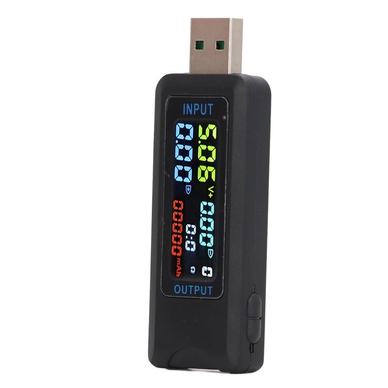 Chrees USB Multifunctional Tester, IPS LCD Display Digital Voltage Current Power Capacity Meter with Real Time Detection for Electronic Devices 5-36V - Image 1