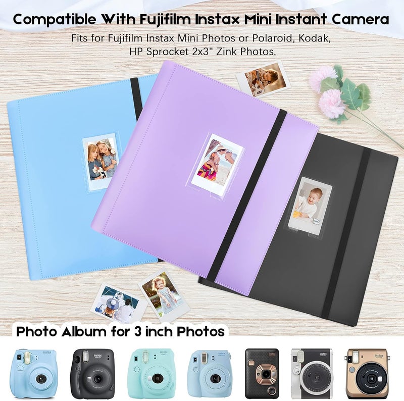 Veicevol 560 Pockets Photo Album for Fujifilm Instax Mini Camera, Album for Polaroid Photo, Photo Album for Fujifilm Instax Mini 12 11 9 40 90 8 Evo LiPlay Instant Camera (Purple) - Image 4