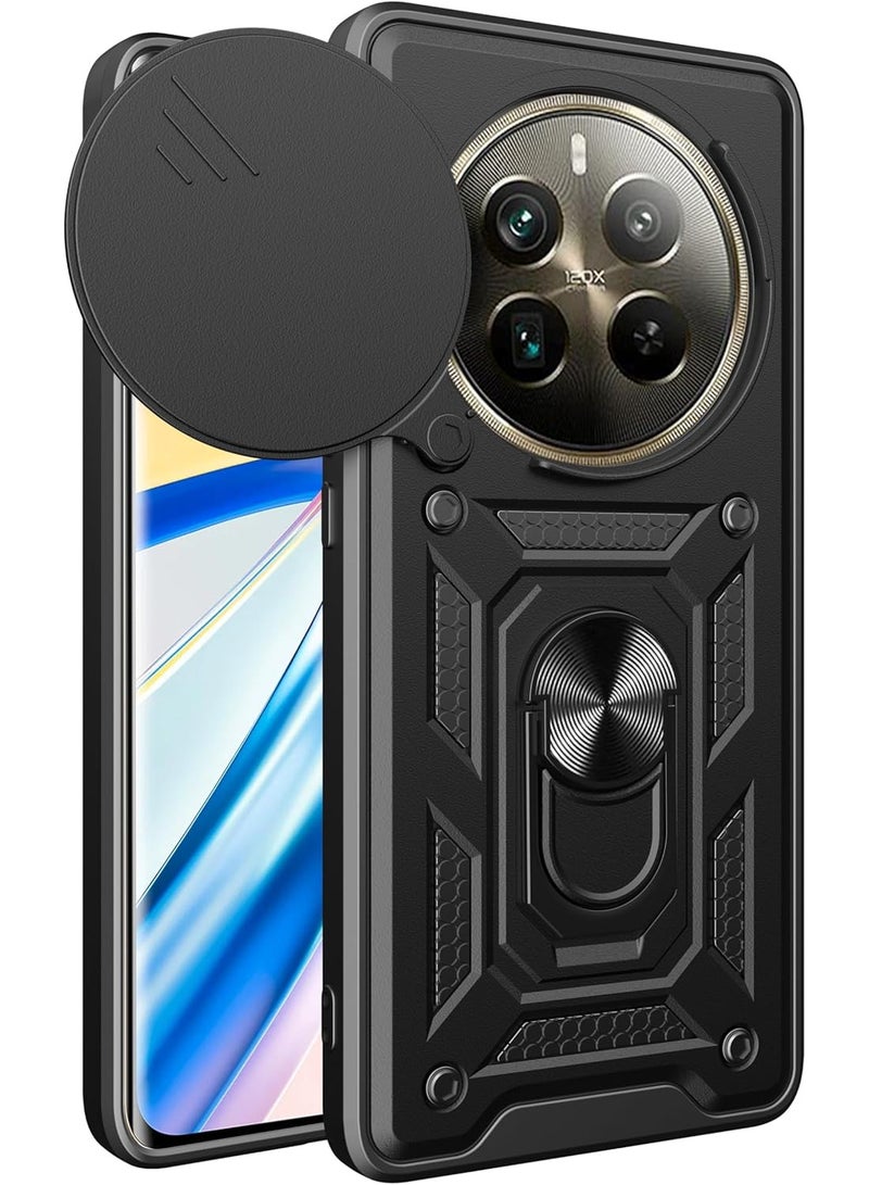 Shield Full Protection Case With Metal Ring &Slide Camera Cover For realme 12 pro plus / realme 12 pro  - Image 1